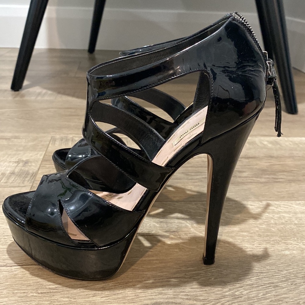 Miu Miu Patent Leather Platform Heels
